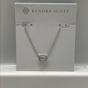 Kendra Scott Chelsea Pendant Necklace Silver NWT